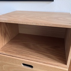 無印良品 スタッキングチェスト・ハーフ・オープン/オーク材の画像