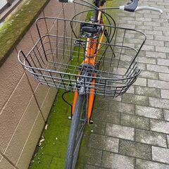 リサイクルショップどりーむ荒田店　No490 自転車　訳アリ　カゴ付きクロスバイク　OFFICEPRESS　２７インチ　ギア切り替え不可　サドル固着上下不可の画像