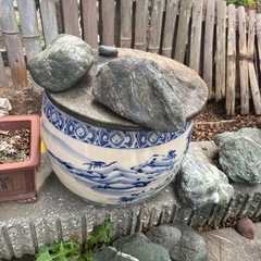 火鉢　壺　石臼の画像