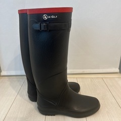AIGLE エーグル 長靴22.5㎝レインブーツ ネイビー紺の画像