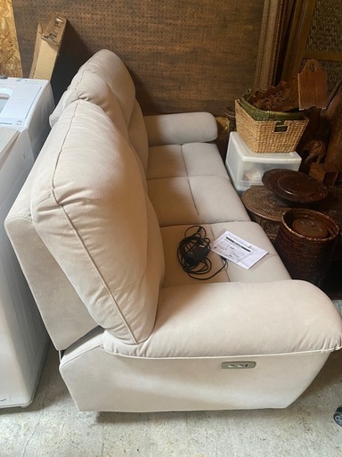 引き取り希望☆ YES140001 3P ヌノ　両電動リクライニングソファー 引き取り希望☆ YES140001 3P ヌノ 両電動リクライニングソファー