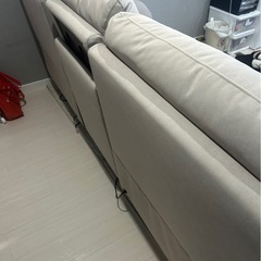 引き取り希望☆ YES140001 3P ヌノ　両電動リクライニングソファーの画像