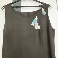 黒留袖リメイク チャイナ風ドレスの画像