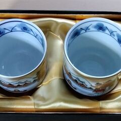 未使用品　九谷焼　湯呑　２個セットの画像