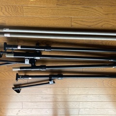室内用　窓枠物干し(190〜260cm) ブラック　の画像