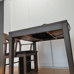 コタツダイニングテーブル　椅子セットの画像