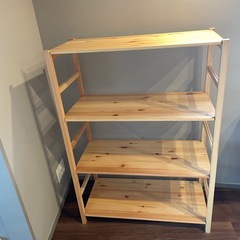 【取引中】無印良品　パイン材ユニットシェルフ  4段 の画像