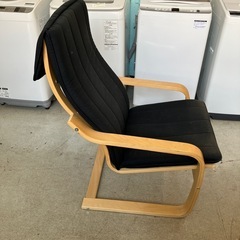 K2509-189 IKEA パーソナルチェア POANG ブラック 汚れ色あせ毛羽立ち多数　の画像