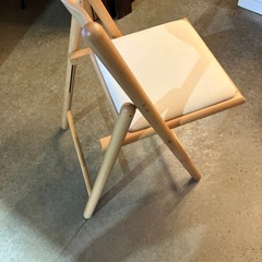 【🪑廃盤/無印良品】折りたたみ椅子 チェア ナチュラル　イス　インテリア　オシャレ家具　ブランド家具　MUJIの画像