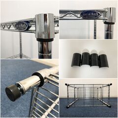 IRIS OHYAMA 3段スチールラック MR-6509 業務用メタルラック 脚部アジャスター付き アイリスオーヤマ 収納棚耐荷重500㎏　ポール径25mmの画像