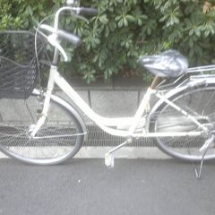 整備済み中古自転車　26インチ　税別￥9.980-　LEDオートライト　L型軽快車　ホワイト914　ママちゃりの画像