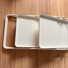 シンプルな2段メタル収納ラック（50×34×73cm）の画像