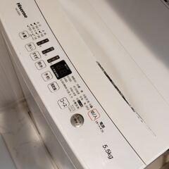 【分解清掃済】✨Hisense 全自動洗濯機 5.5kg HW-E5503 (2019年製)の画像