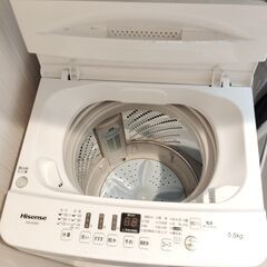 【分解清掃済】✨Hisense 全自動洗濯機 5.5kg HW-E5503 (2019年製)の画像
