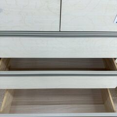 ★リユースのサカイ高崎店★TJ12837  整理ダンス アイボリー H128.5×D42×W80 クリーニング済みの画像