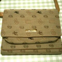  ◆ETRO エトロ ウォレット ショルダーバッグ ベージュ ペイズリー 中古品の画像