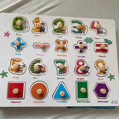 ☆受け渡し予定者あり⭐︎木製パズル 4種類シリーズ 型はめパズル モンテッソーリ　Bajoyの画像
