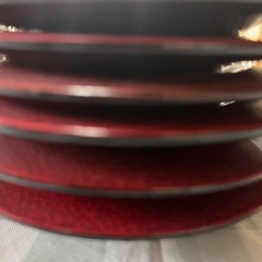 茶托　津軽塗 七々子塗の画像