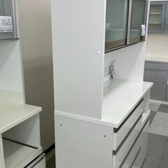 ★リユースのサカイ千葉中央店★ NITORI レンジボード ホワイト H191×D51×W121 クリーニング済み TC4595の画像