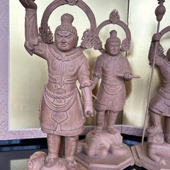木彫り　四天王　置物　オブジェの画像