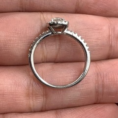 Pt900 ダイヤモンドリング　3.8g 約11号　0.22ct 0.313ctの画像