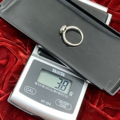 Pt900 ダイヤモンドリング　3.8g 約11号　0.22ct 0.313ctの画像