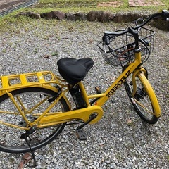 【値下げしました】電動アシスト自転車 ブリヂストン ステップクルーズ　黄色　26インチの画像