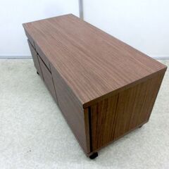■テレビ台 キャスター付き 幅89cm ダークブラウン こげ茶 シンプル TVボード 札幌 西区 西野店の画像