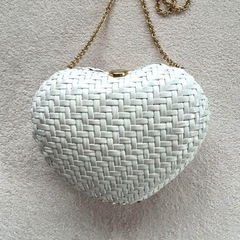 クレージュ かごバッグ Courreges チェーン ショルダー バッグ ハートの画像