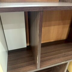 ★リユースのサカイ高崎店★TJ12849  木製ラック ダークブラウン H106.5×D24×W59 クリーニング済みの画像