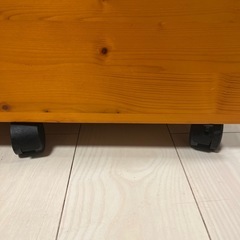 木製デスク用ワゴン ナチュラルウッドの画像