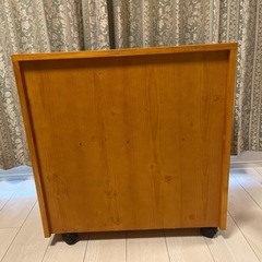 木製デスク用ワゴン ナチュラルウッドの画像