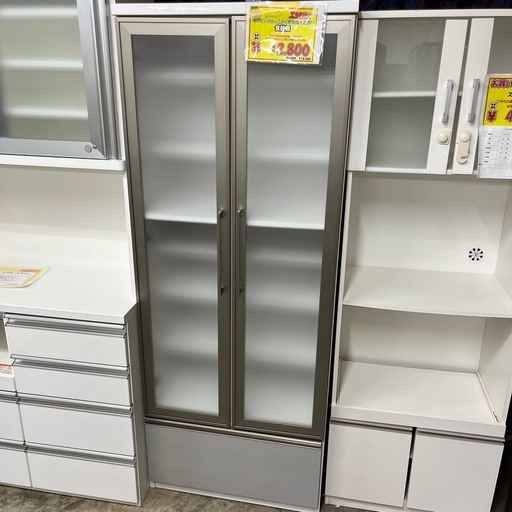 背面穴あり特価！食器棚！