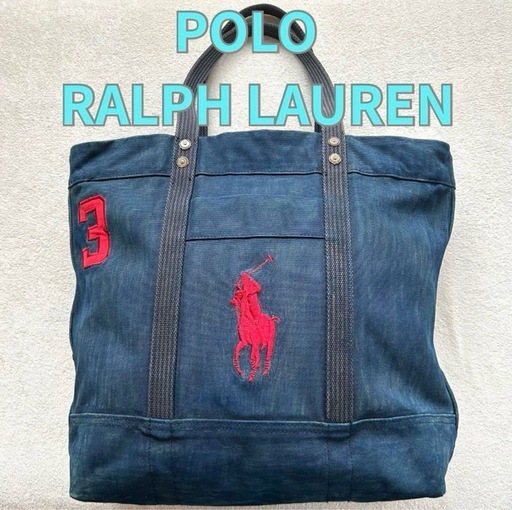 ⭐️【美品】 ポロラルフローレン トートバッグ ポニー 刺繍 大容量 A4収納