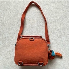 【極美品】 Kipling キプリング リュック ショルダー バッグ オレンジの画像
