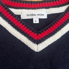 GLOBAL WORK ネックセーター L(110～120cm)の画像