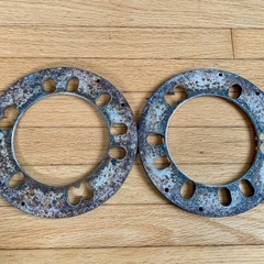 ホイールスペーサー 2枚 7mm スペーサー 6H 6穴 PCD 139.7 アメ車 マルチ 5H 汎用 社外 ホイール 左右セットの画像