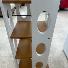 ★リユースのサカイ高崎店★TJ12854  本棚 茶白 H121×D34×W34 クリーニング済みの画像