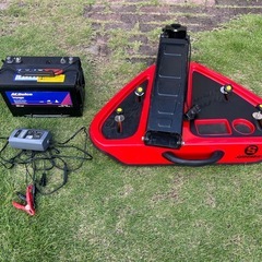 【購入者決定】ミンコタ　フットエレキ　バウデッキ+バッテリーセット　の画像