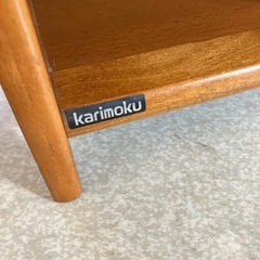 M2509-193 karimoku ヴィンテージ オールド スリッパラック ラタン キズ汚れ有りの画像