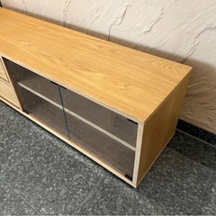 無印良品　ローボード　テレビボード　オーク材　木製テレビ台の画像
