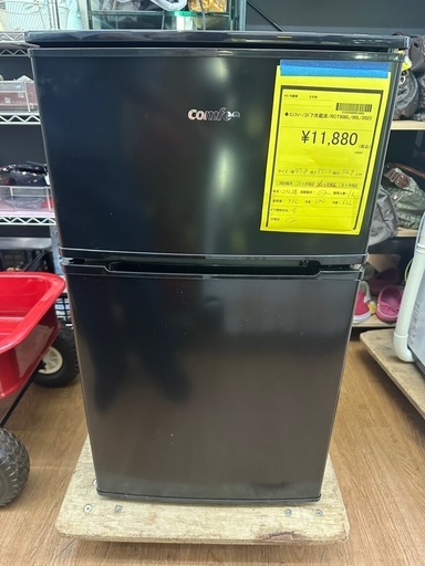 ⭐︎ドリーム荒牧店⭐︎ジモティー割引有⭐︎【クリーニング済み】コンフィー　2ドア冷蔵庫　RCT90BL 2023年製