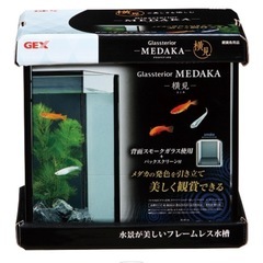 ②【中古品】 【2個セット】 ＧＥＸ　グラステリア　メダカ　横見　水槽　小型の画像