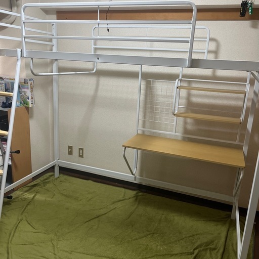 スチールハイベット+棚付きディスク(ニトリ
)