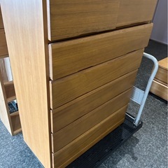 木製タンス　天然木風　木製チェスト　収納の画像