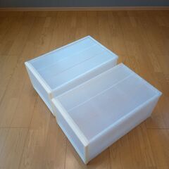 衣装ケース２個（プラスティック製）差し上げます。の画像