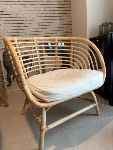 IKEA ラタンチェア (kelly) 五条の椅子《チェア》の中古あげます