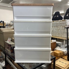 1091 プラスチック 4段収納ケース チェストの画像