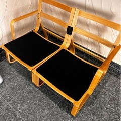 無印良品　木製ソファチェア　リビングでもダイニングでもつかえるソファチェアの画像
