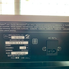 東芝 SD-5000 DVDプレーヤーの画像